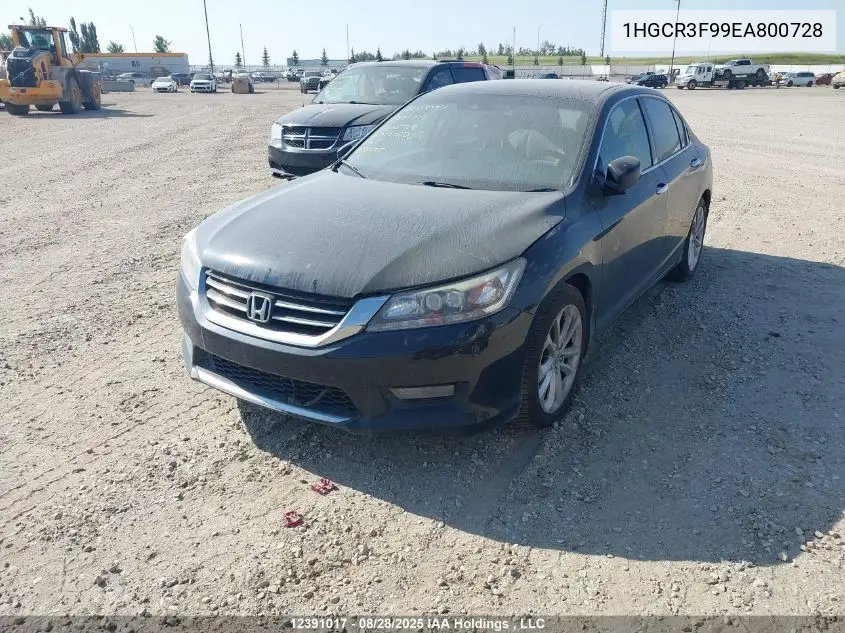 1HGCR3F99EA800728 2014 Honda Accord Touring V6