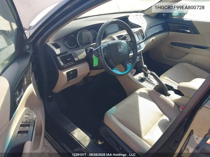 1HGCR3F99EA800728 2014 Honda Accord Touring V6