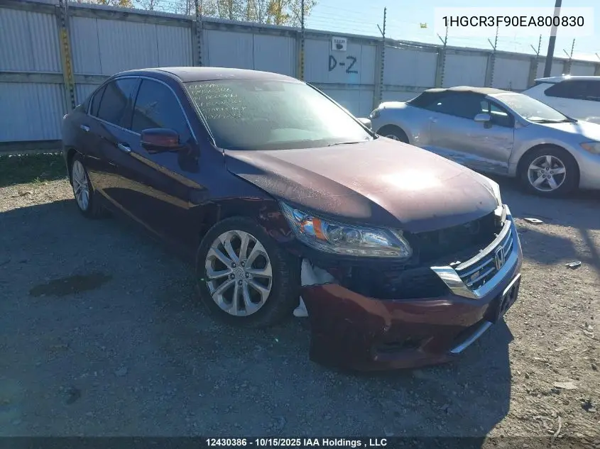 1HGCR3F90EA800830 2014 Honda Accord Touring