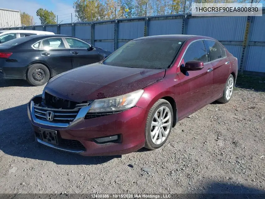 1HGCR3F90EA800830 2014 Honda Accord Touring