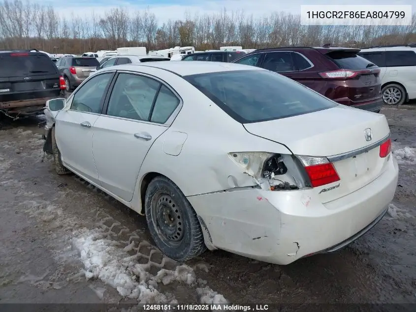 1HGCR2F86EA804799 2014 Honda Accord Exl