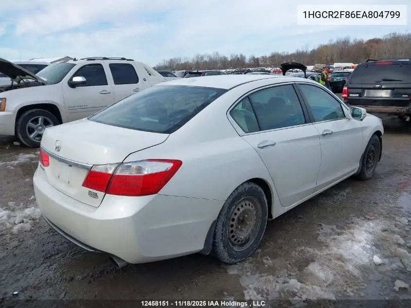 1HGCR2F86EA804799 2014 Honda Accord Exl