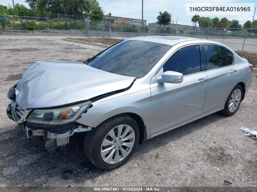 1HGCR3F84EA016965 2014 Honda Accord Ex-L V-6