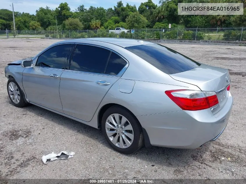 1HGCR3F84EA016965 2014 Honda Accord Ex-L V-6