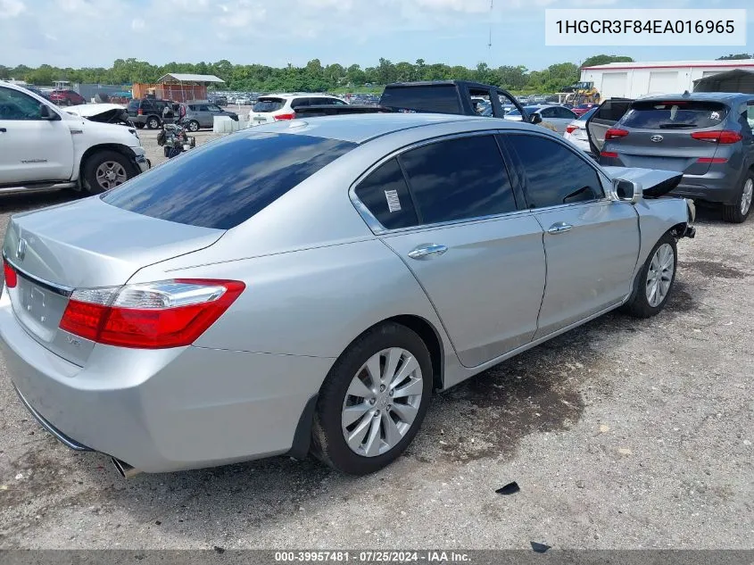 1HGCR3F84EA016965 2014 Honda Accord Ex-L V-6