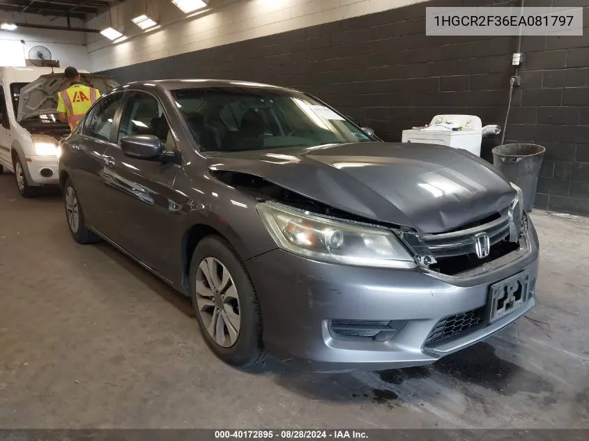 1HGCR2F36EA081797 2014 Honda Accord Lx