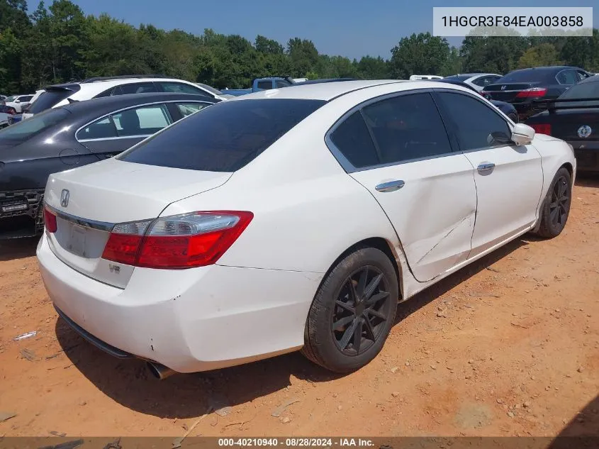 1HGCR3F84EA003858 2014 Honda Accord Ex-L V-6