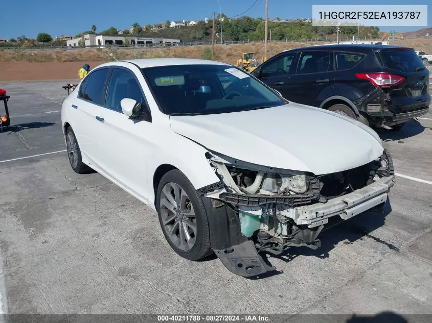 1HGCR2F52EA193787 2014 Honda Accord Sport