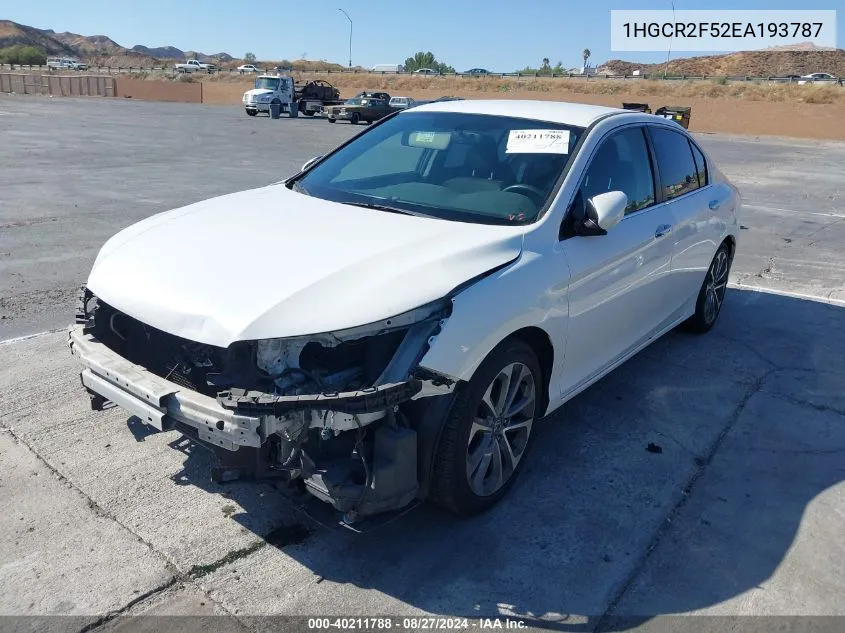 1HGCR2F52EA193787 2014 Honda Accord Sport