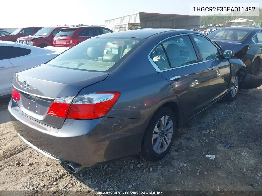 2014 Honda Accord Lx VIN: 1HGCR2F35EA011482 Lot: 40220478