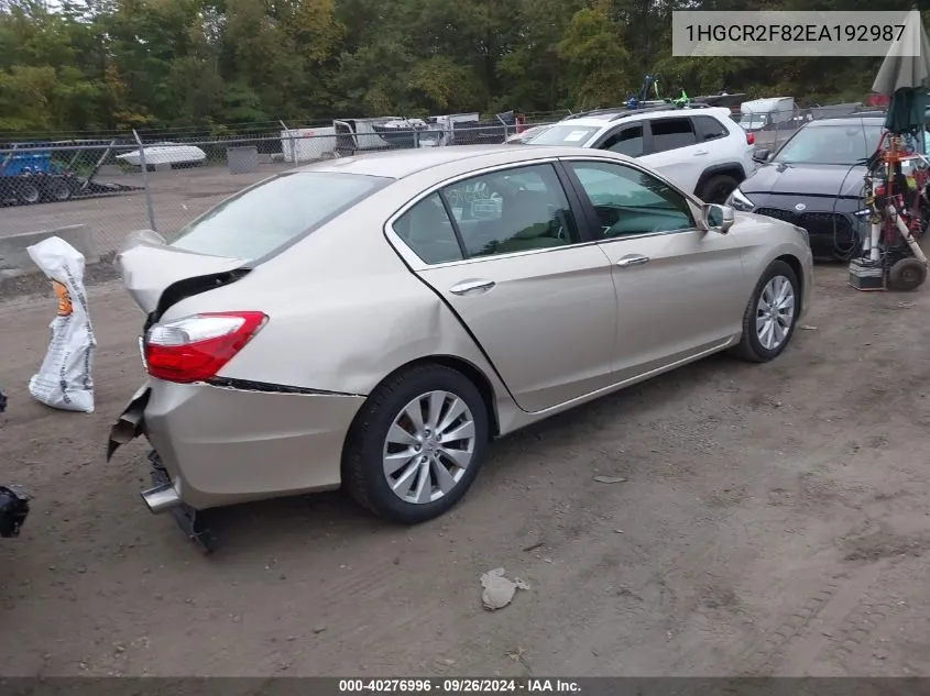 1HGCR2F82EA192987 2014 Honda Accord Ex-L