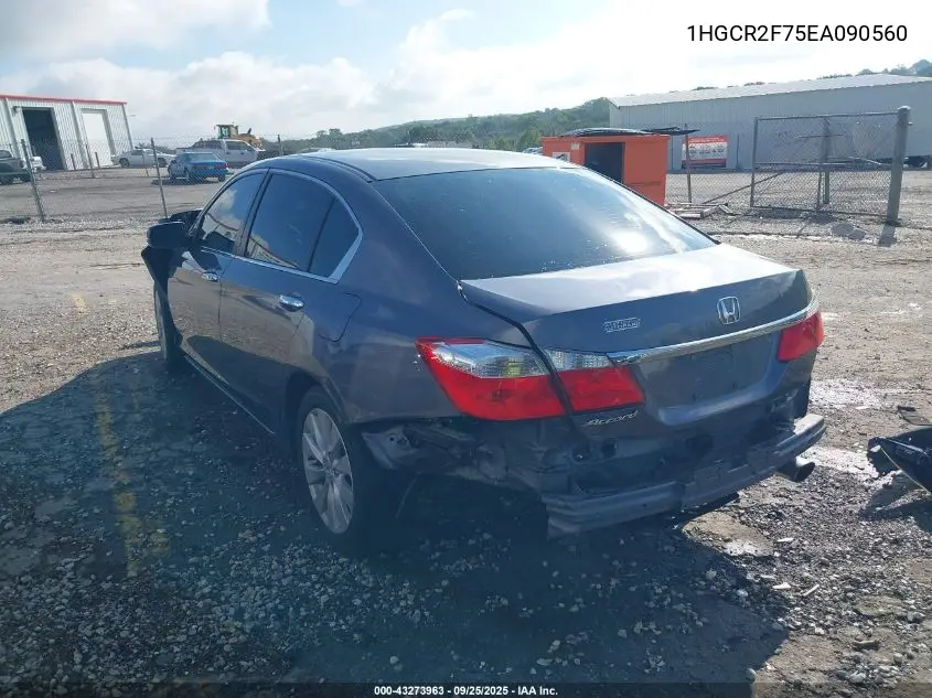 1HGCR2F75EA090560 2014 Honda Accord Ex