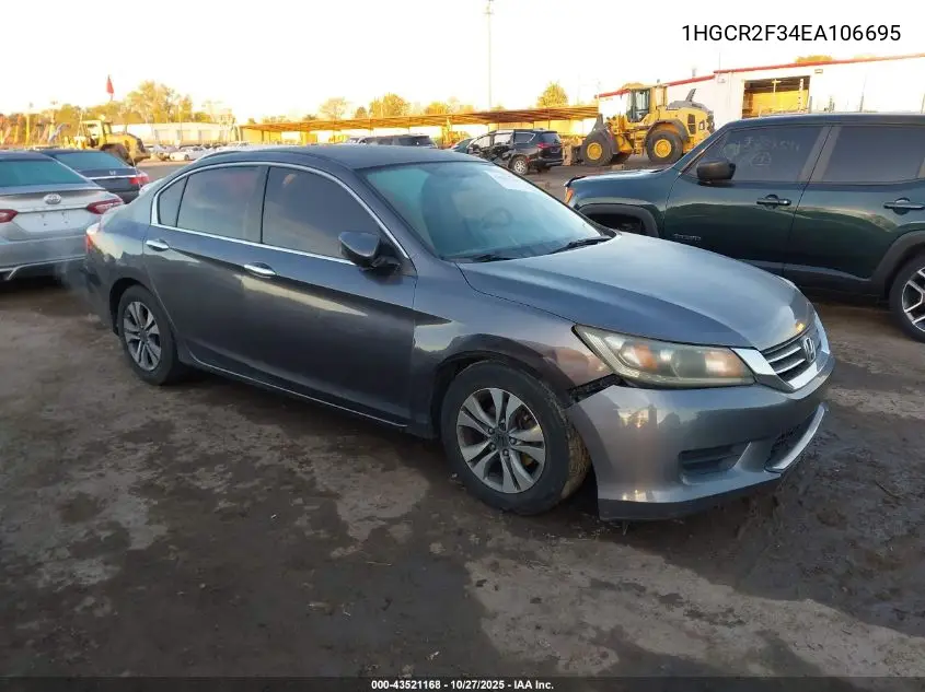 1HGCR2F34EA106695 2014 Honda Accord Lx