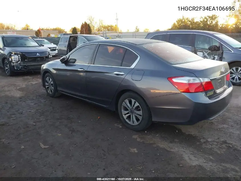 1HGCR2F34EA106695 2014 Honda Accord Lx