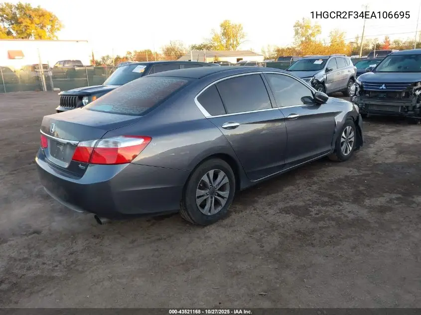 1HGCR2F34EA106695 2014 Honda Accord Lx
