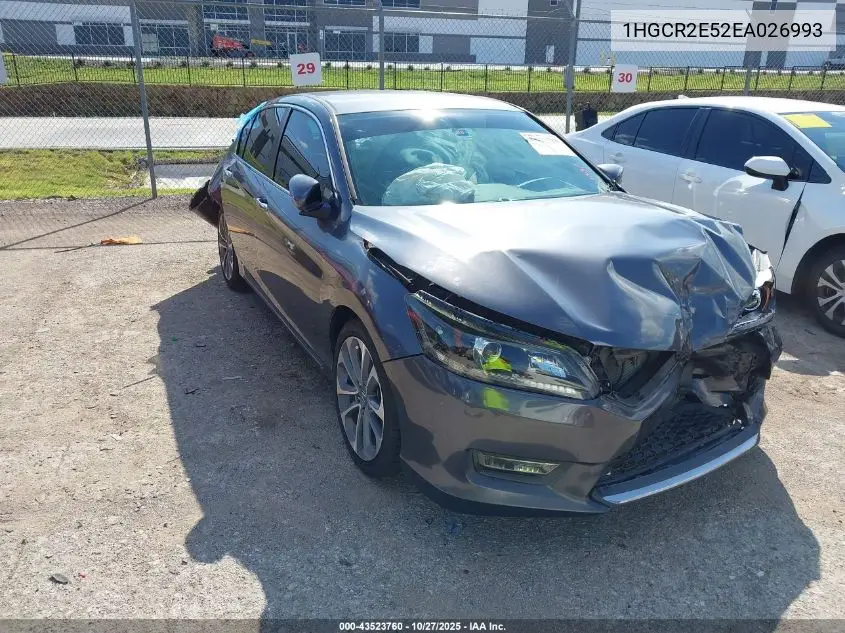 1HGCR2E52EA026993 2014 Honda Accord Sport