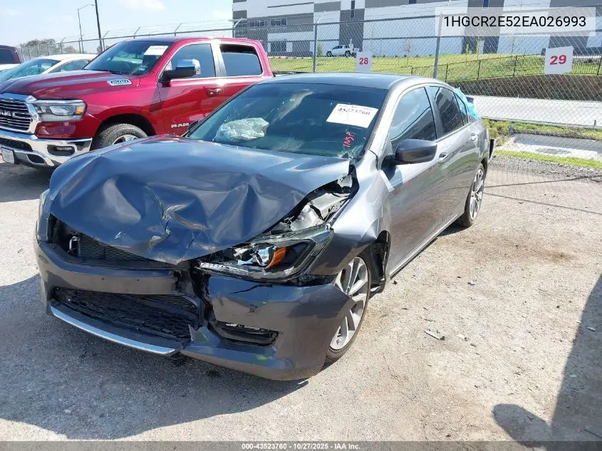 1HGCR2E52EA026993 2014 Honda Accord Sport