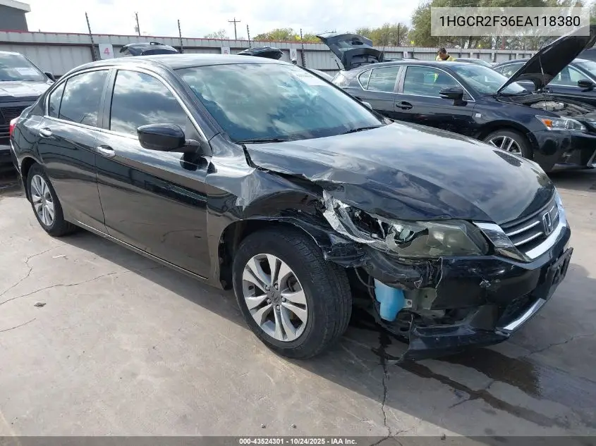 1HGCR2F36EA118380 2014 Honda Accord Lx