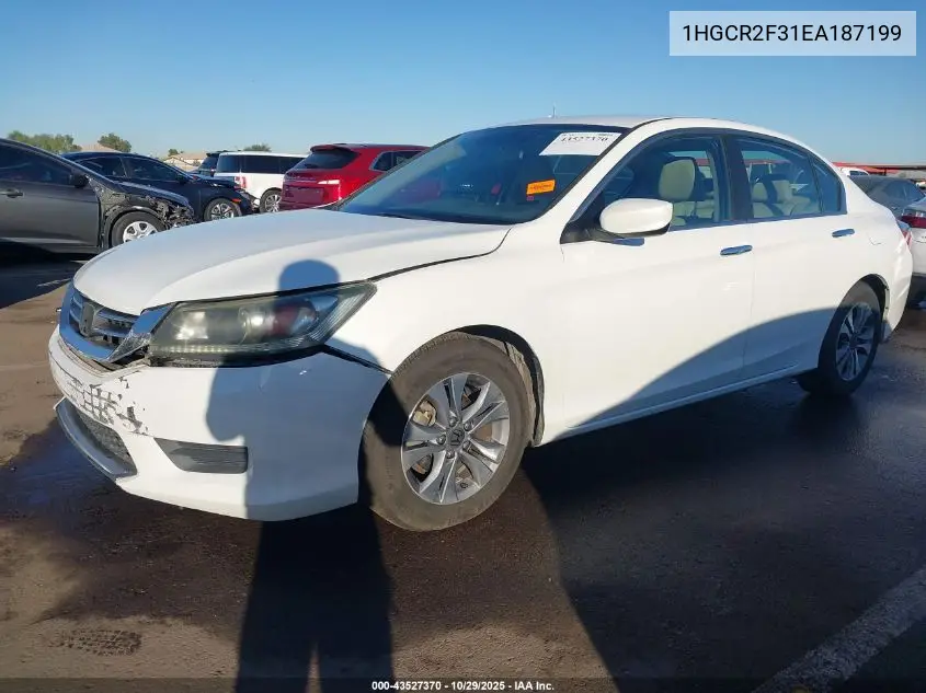 1HGCR2F31EA187199 2014 Honda Accord Lx