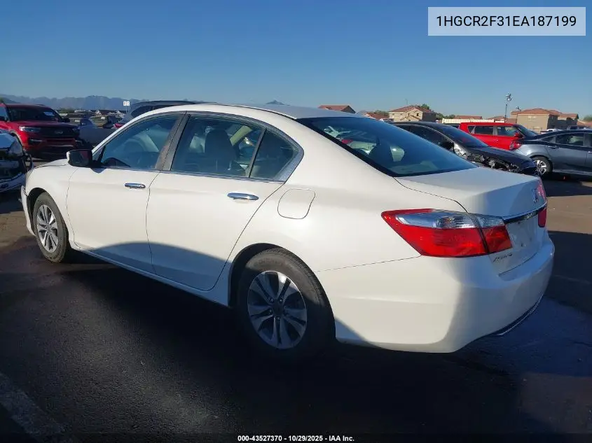 1HGCR2F31EA187199 2014 Honda Accord Lx