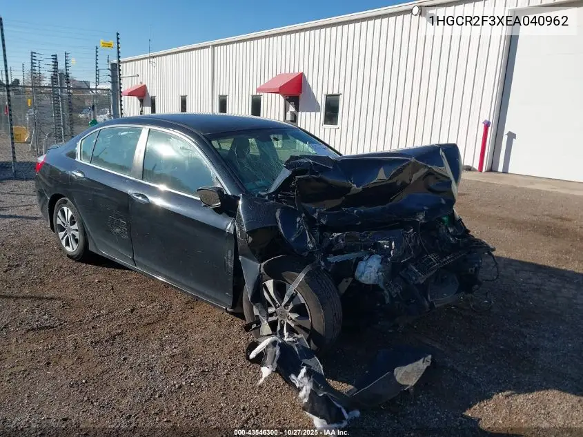 1HGCR2F3XEA040962 2014 Honda Accord Lx