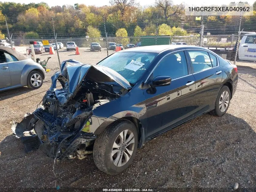 1HGCR2F3XEA040962 2014 Honda Accord Lx