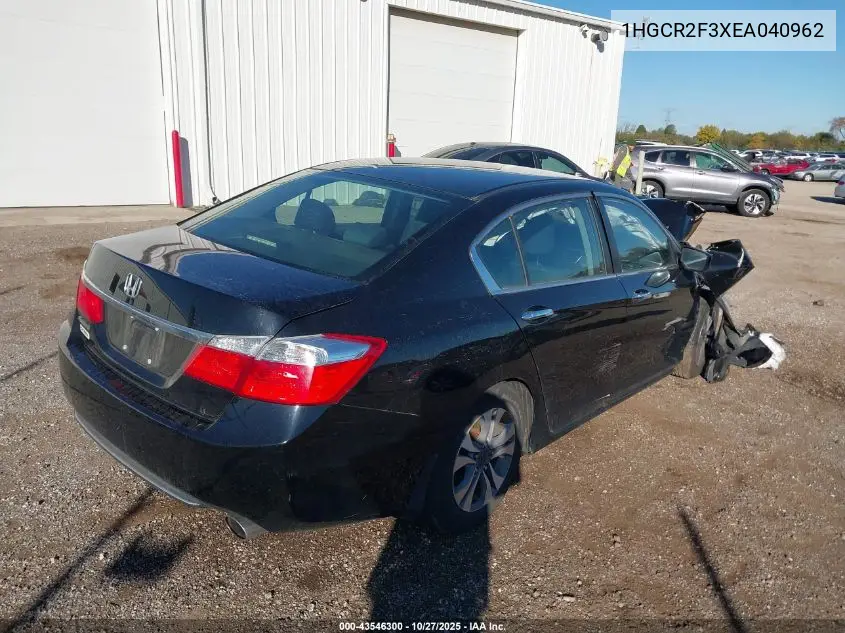1HGCR2F3XEA040962 2014 Honda Accord Lx