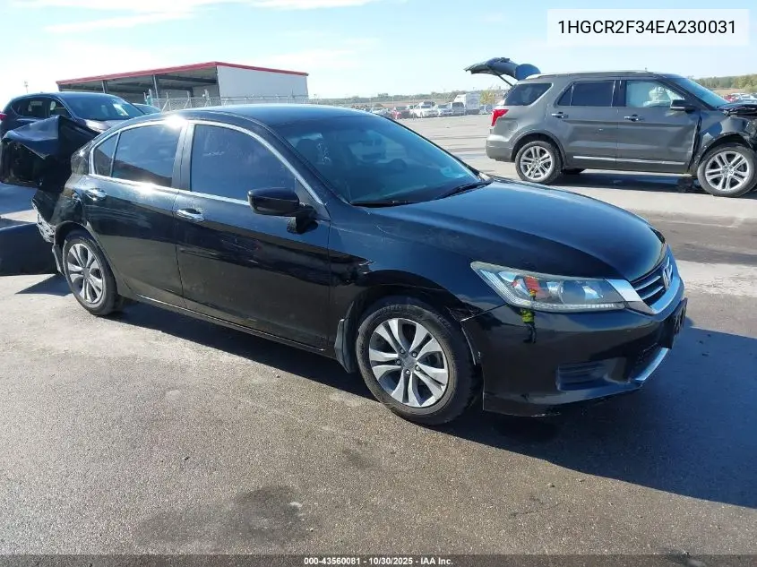 1HGCR2F34EA230031 2014 Honda Accord Lx