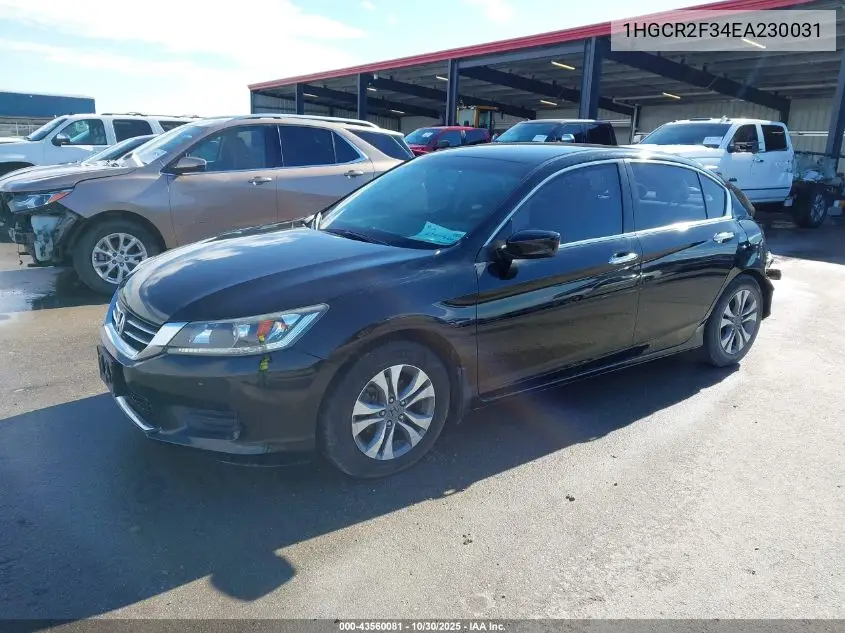 1HGCR2F34EA230031 2014 Honda Accord Lx