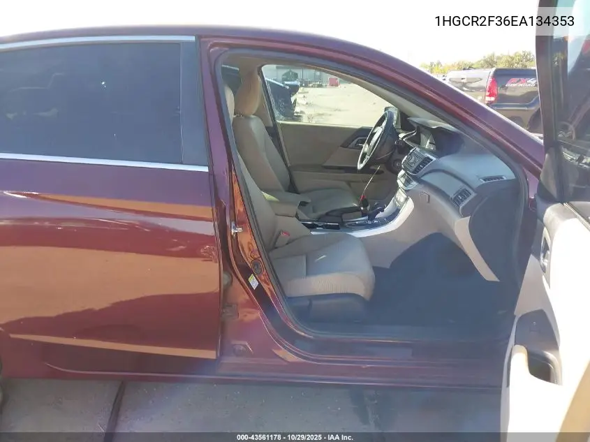 1HGCR2F36EA134353 2014 Honda Accord Lx