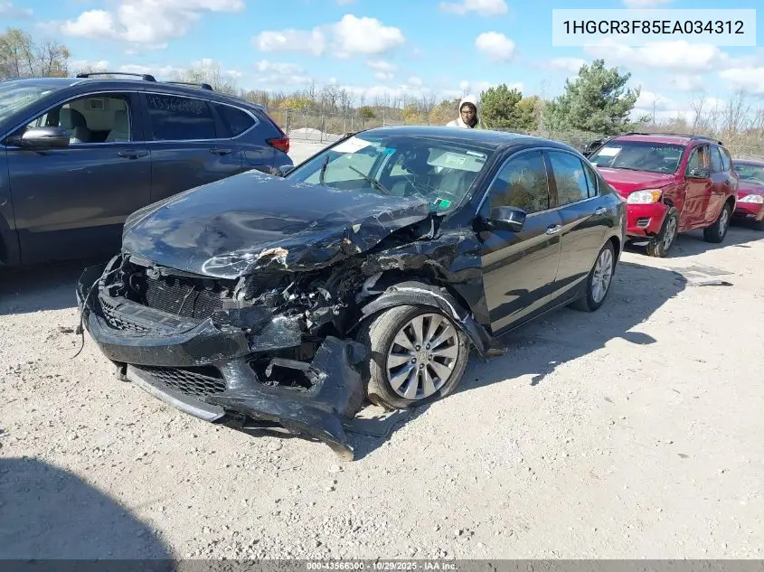 1HGCR3F85EA034312 2014 Honda Accord Ex-L V-6