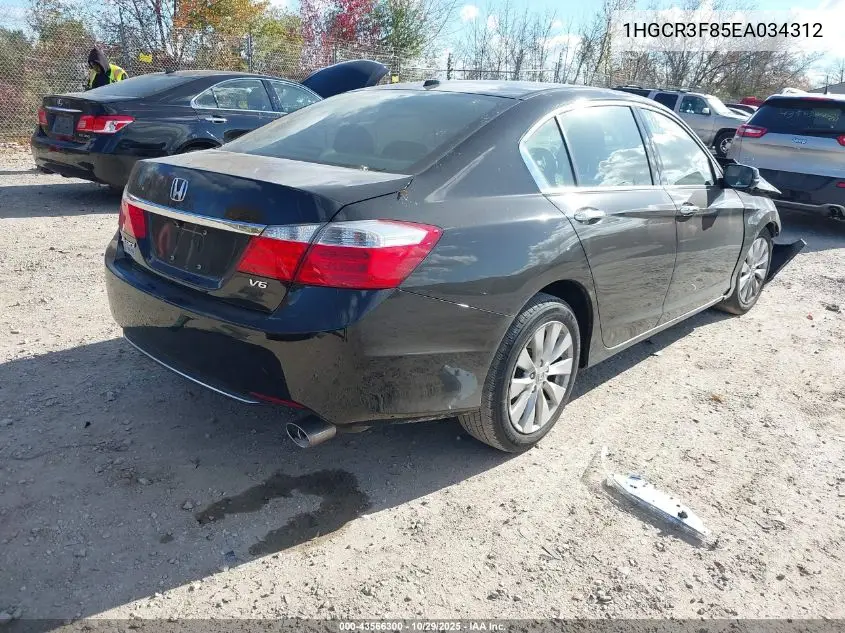 1HGCR3F85EA034312 2014 Honda Accord Ex-L V-6