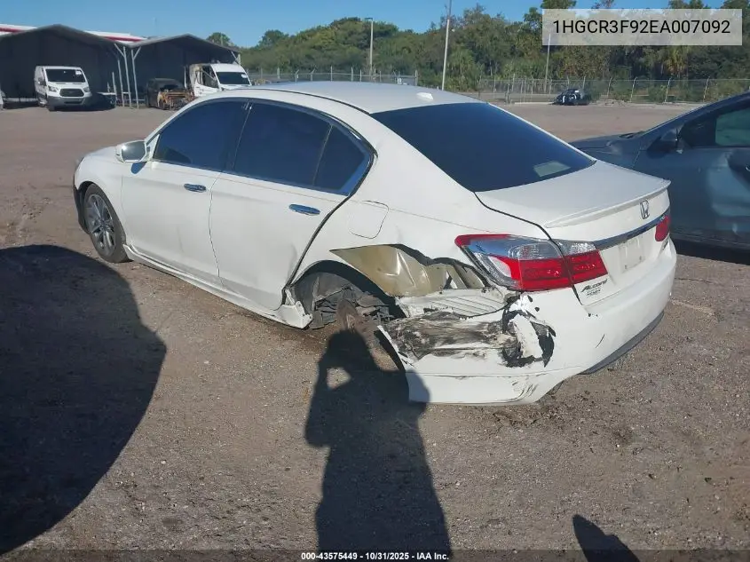 1HGCR3F92EA007092 2014 Honda Accord Touring