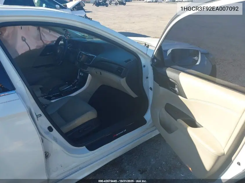 1HGCR3F92EA007092 2014 Honda Accord Touring