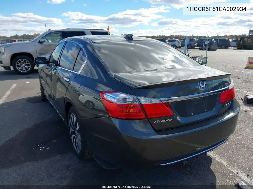 1HGCR6F51EA002934 2014 Honda Accord Hybrid Ex-L