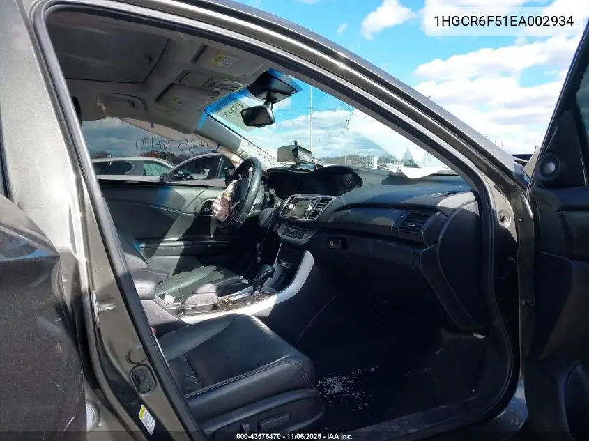 1HGCR6F51EA002934 2014 Honda Accord Hybrid Ex-L