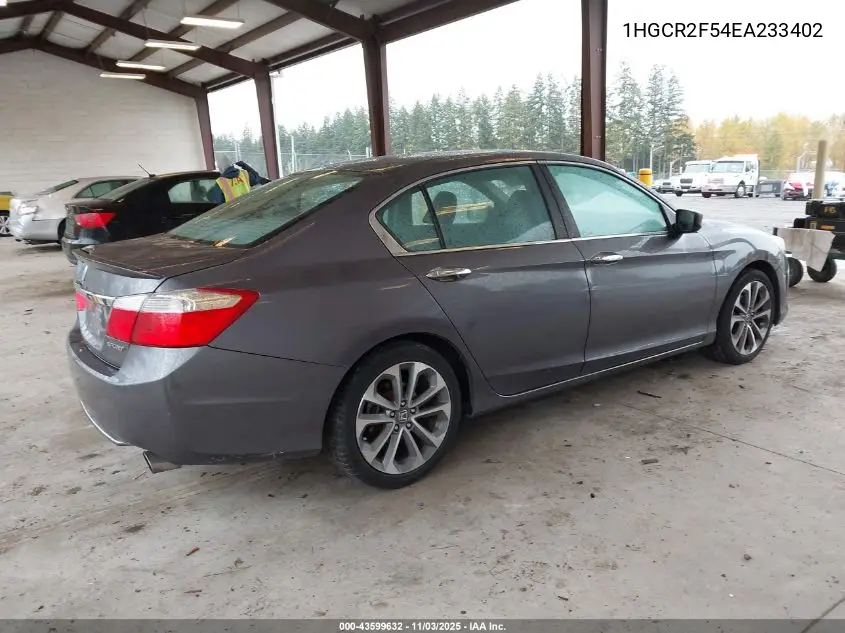 1HGCR2F54EA233402 2014 Honda Accord Sport