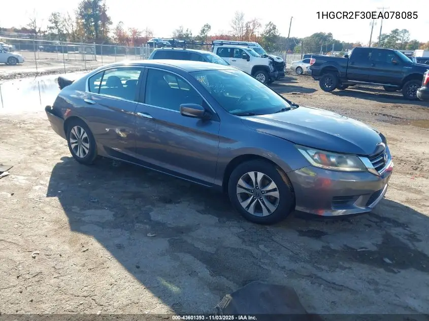 1HGCR2F30EA078085 2014 Honda Accord Lx