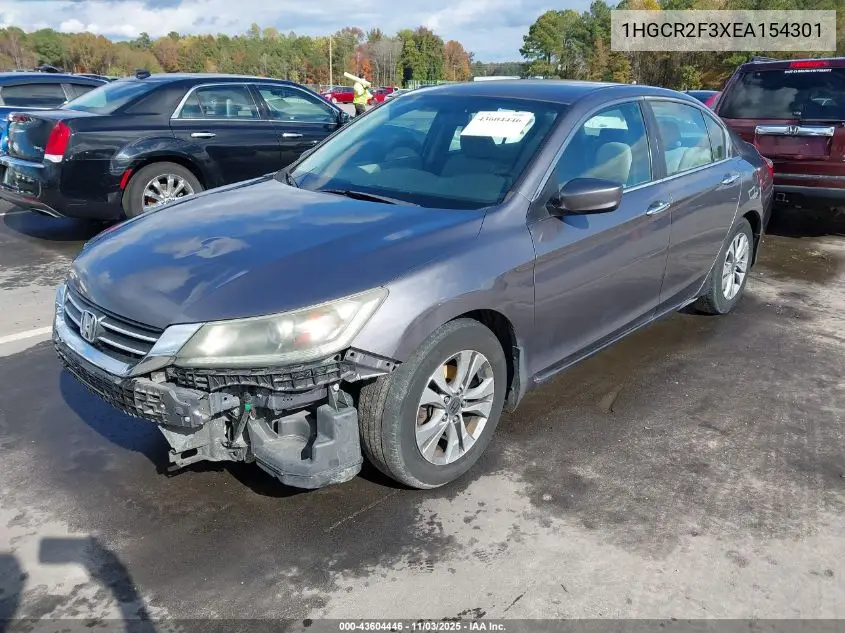 1HGCR2F3XEA154301 2014 Honda Accord Lx