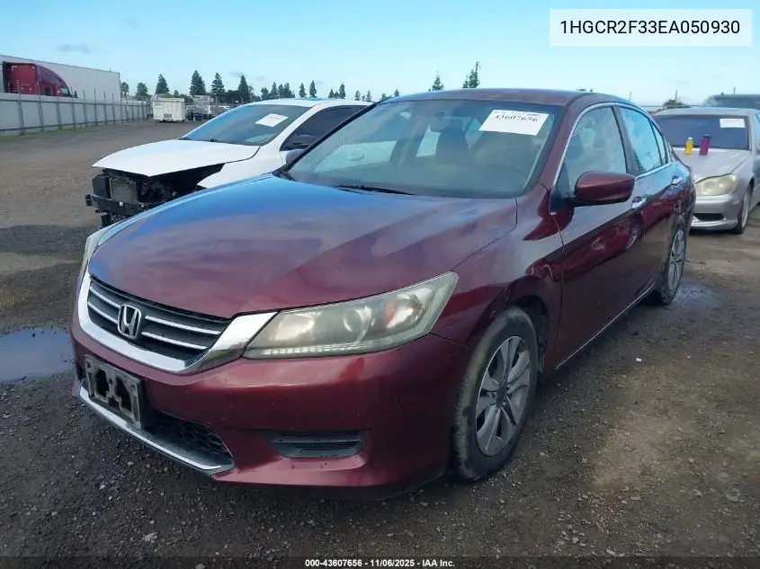 1HGCR2F33EA050930 2014 Honda Accord Lx