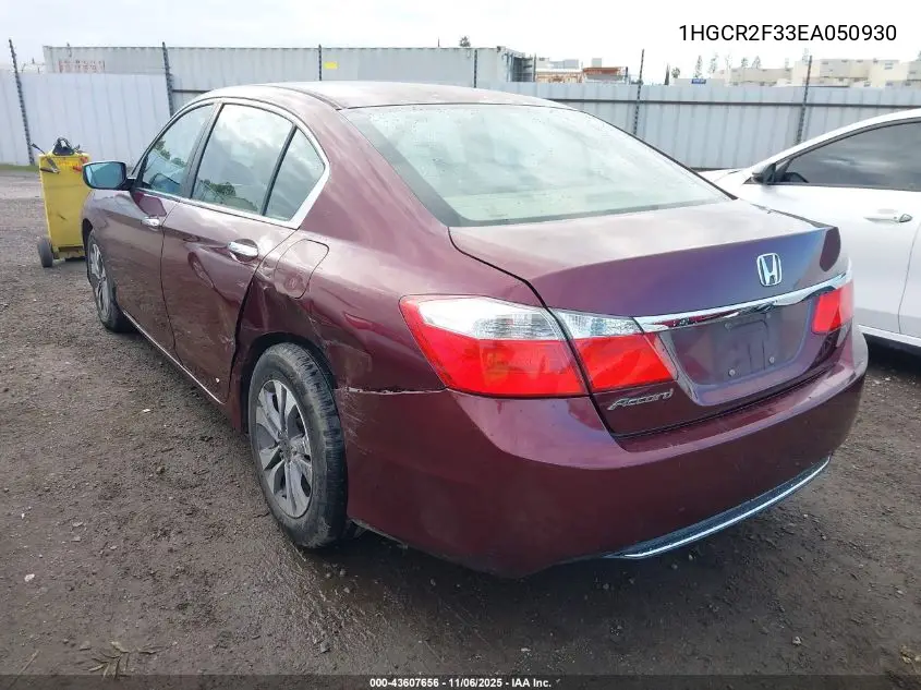 1HGCR2F33EA050930 2014 Honda Accord Lx