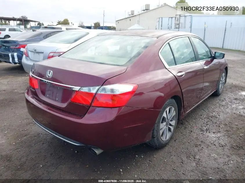 1HGCR2F33EA050930 2014 Honda Accord Lx