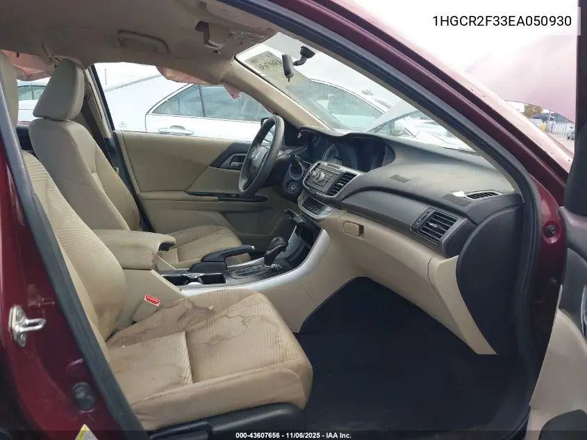 1HGCR2F33EA050930 2014 Honda Accord Lx
