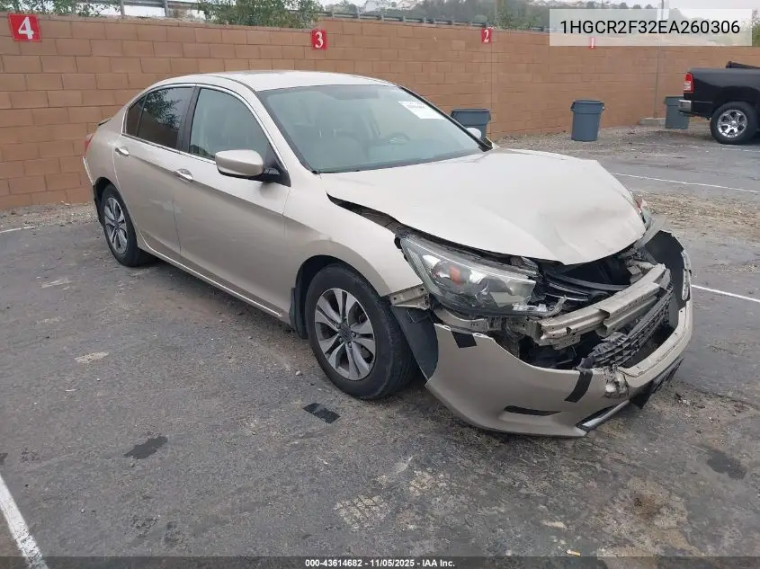 1HGCR2F32EA260306 2014 Honda Accord Lx