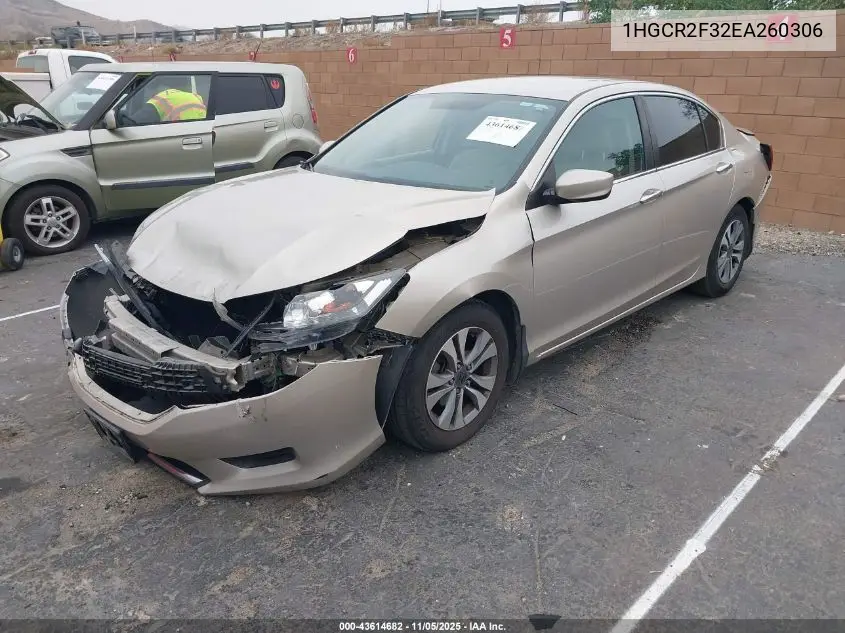 1HGCR2F32EA260306 2014 Honda Accord Lx