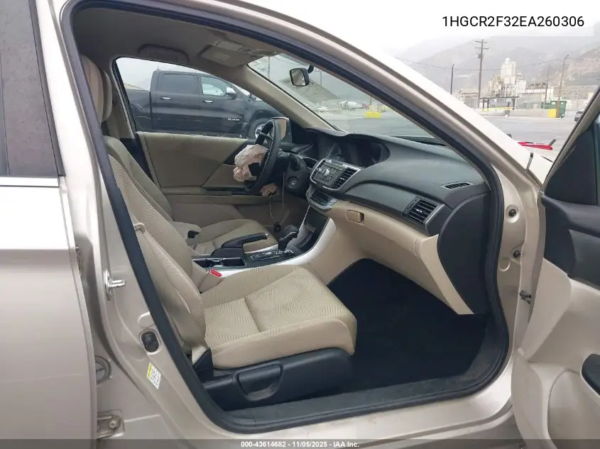 1HGCR2F32EA260306 2014 Honda Accord Lx