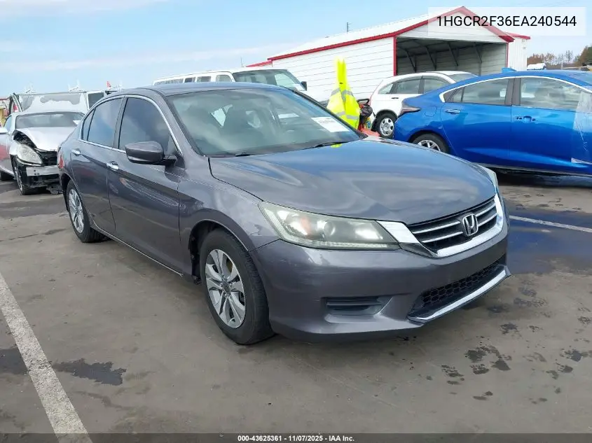 1HGCR2F36EA240544 2014 Honda Accord Lx