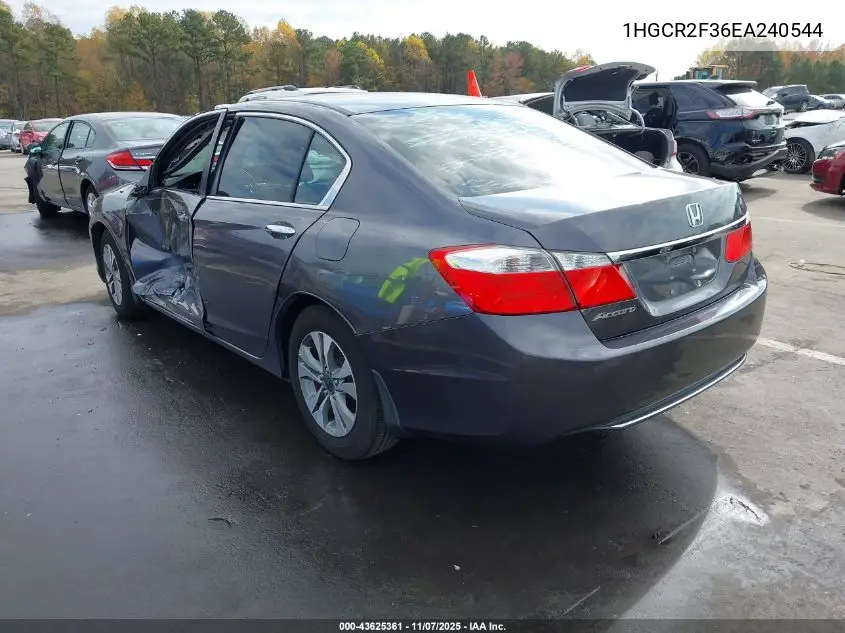 1HGCR2F36EA240544 2014 Honda Accord Lx