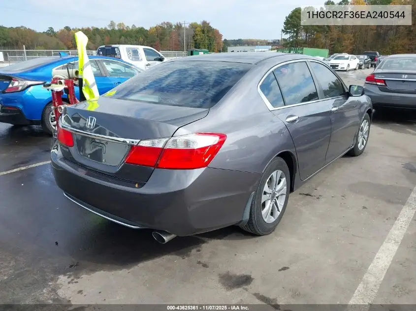 1HGCR2F36EA240544 2014 Honda Accord Lx
