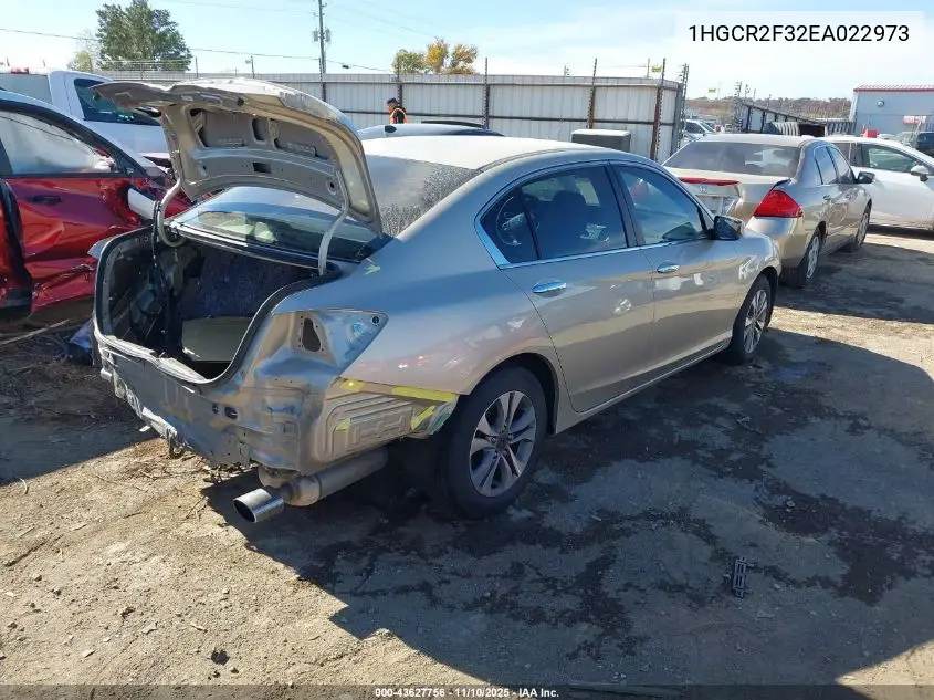 1HGCR2F32EA022973 2014 Honda Accord Lx